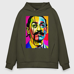 Толстовка оверсайз мужская Salvador Dali, цвет: хаки