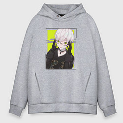 Толстовка оверсайз мужская Андройд 9S, цвет: меланж