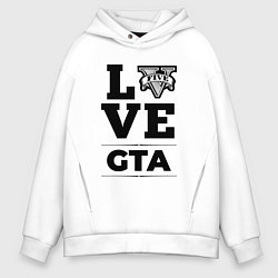 Толстовка оверсайз мужская GTA love classic, цвет: белый