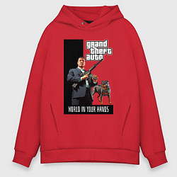 Толстовка оверсайз мужская GTA Майкл де Санта, цвет: красный