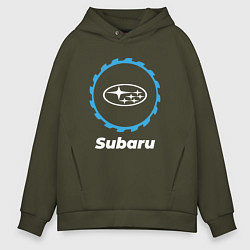 Толстовка оверсайз мужская Subaru в стиле Top Gear, цвет: хаки