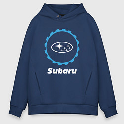 Толстовка оверсайз мужская Subaru в стиле Top Gear, цвет: тёмно-синий