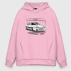 Толстовка оверсайз мужская Toyota Supra MK3, цвет: светло-розовый