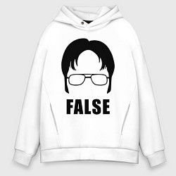 Толстовка оверсайз мужская Дуайт Шрут, цвет: белый