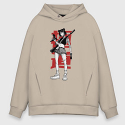 Толстовка оверсайз мужская Якудза Крайний путь, цвет: миндальный