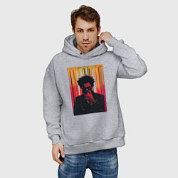 Толстовка оверсайз мужская Blinded by the lights, цвет: меланж — фото 2