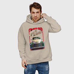 Толстовка оверсайз мужская Классика автомобиль Chevrolet Thriftmaster, цвет: миндальный — фото 2