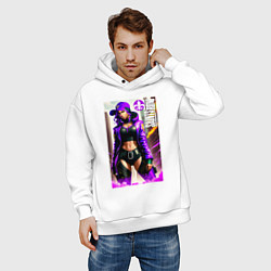 Толстовка оверсайз мужская Saints Row - fantasy character - shooter, цвет: белый — фото 2