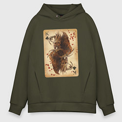 Толстовка оверсайз мужская Fable III Хозяин Теней, король крести, цвет: хаки