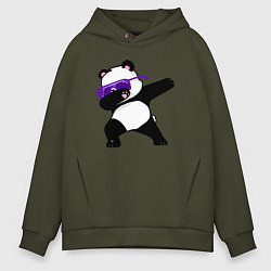 Толстовка оверсайз мужская Dab panda, цвет: хаки