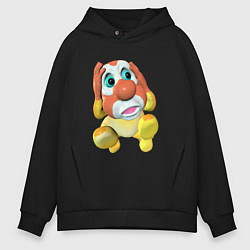 Толстовка оверсайз мужская Клоун Клоша, цвет: черный