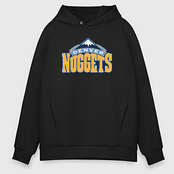 Толстовка оверсайз мужская Denver Nuggets, цвет: черный
