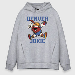 Толстовка оверсайз мужская Denver Jokic, цвет: меланж