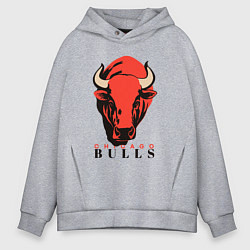 Толстовка оверсайз мужская Chicago bull, цвет: меланж