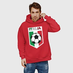 Толстовка оверсайз мужская Футбол Италии, цвет: красный — фото 2