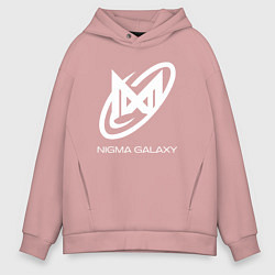 Толстовка оверсайз мужская Nigma Galaxy logo, цвет: пыльно-розовый
