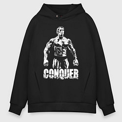 Толстовка оверсайз мужская Arnold conquer, цвет: черный