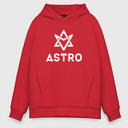 Толстовка оверсайз мужская Astro logo, цвет: красный