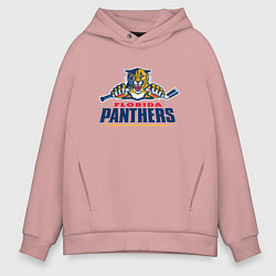 Толстовка оверсайз мужская Florida panthers - hockey team, цвет: пыльно-розовый