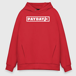 Толстовка оверсайз мужская Payday 3 logo, цвет: красный