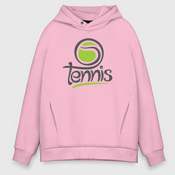 Толстовка оверсайз мужская Tennis ball, цвет: светло-розовый