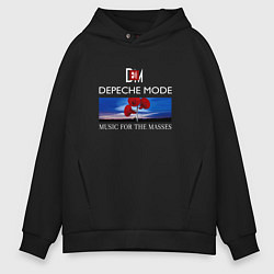 Толстовка оверсайз мужская Depeche Mode - Music for the Masses logo, цвет: черный