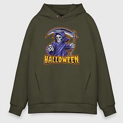 Толстовка оверсайз мужская Halloween dead, цвет: хаки