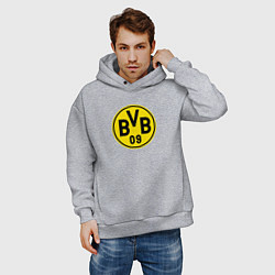 Толстовка оверсайз мужская Borussia fc sport, цвет: меланж — фото 2