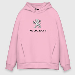 Толстовка оверсайз мужская Peugeot sport auto, цвет: светло-розовый