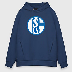 Толстовка оверсайз мужская Schalke 04 fc club, цвет: тёмно-синий