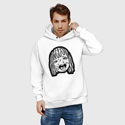 Толстовка оверсайз мужская Ahegao baby, цвет: белый — фото 2