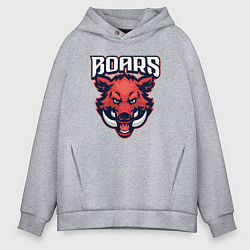 Толстовка оверсайз мужская Кабаны, цвет: меланж