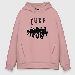 Толстовка оверсайз мужская The Cure - A Band, цвет: пыльно-розовый
