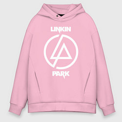 Толстовка оверсайз мужская Linkin Park logo, цвет: светло-розовый