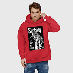 Толстовка оверсайз мужская Slipknot - hope is gone, цвет: красный — фото 2
