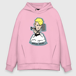 Толстовка оверсайз мужская Martin Gore - Depeche Snowed, цвет: светло-розовый