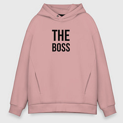 Толстовка оверсайз мужская The boss - Couple, цвет: пыльно-розовый