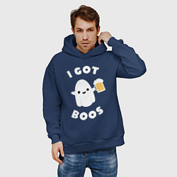 Толстовка оверсайз мужская I got boos, цвет: тёмно-синий — фото 2