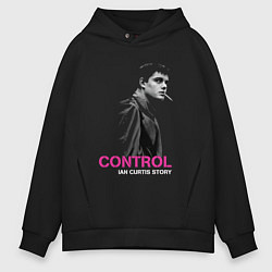 Толстовка оверсайз мужская Joy Division - Control film, цвет: черный