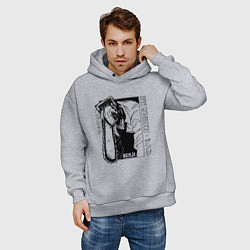 Толстовка оверсайз мужская Denji арт, цвет: меланж — фото 2