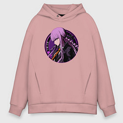 Толстовка оверсайз мужская Kyouko Kirigiri - Danganronpa, цвет: пыльно-розовый