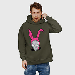 Толстовка оверсайз мужская Pink Donnie Darko, цвет: хаки — фото 2