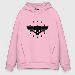 Толстовка оверсайз мужская Helldivers 2: Stars Logo, цвет: светло-розовый