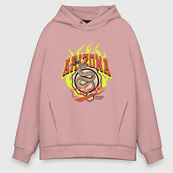 Толстовка оверсайз мужская Аризонская гадюка, цвет: пыльно-розовый