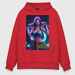 Толстовка оверсайз мужская League of Legends Akali Kda, цвет: красный