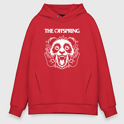 Толстовка оверсайз мужская The Offspring rock panda, цвет: красный