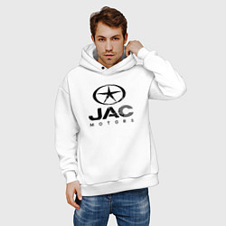 Толстовка оверсайз мужская Jac - logo, цвет: белый — фото 2