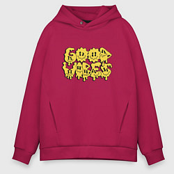 Толстовка оверсайз мужская Good vibes liquid, цвет: маджента
