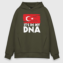 Толстовка оверсайз мужская Турция в ДНК, цвет: хаки