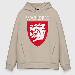 Толстовка оверсайз мужская Warhorse logo, цвет: миндальный